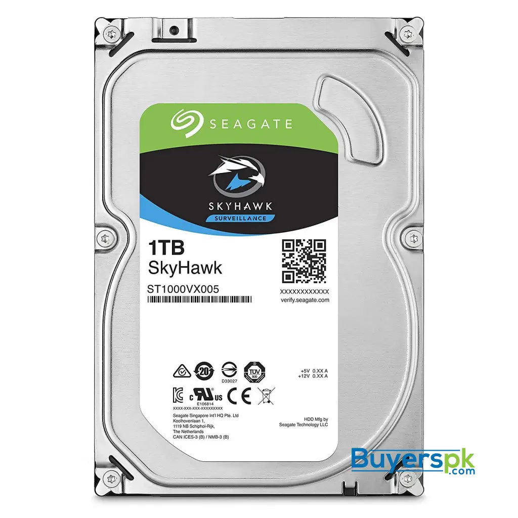 Seagate SkyHawk 1TB Surveillance Hard Drive - SATA 6Gb/s 64MB Cache 3.5-Inch Internal Drive (ST1000VX005) 3 Yrs Warranty - Hard Drive Seagate SkyHawk 1TB Surveillance Hard Drive - SATA 6Gb/s 64MB Cache 3.5-Inch Internal Drive (ST1000VX005) 3 Yrs Warranty - Hard Drive